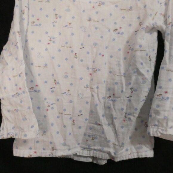 Unbranded | small | White Playful Pattern Long Sleeved Pajama Shirt - Picture 13 of 15